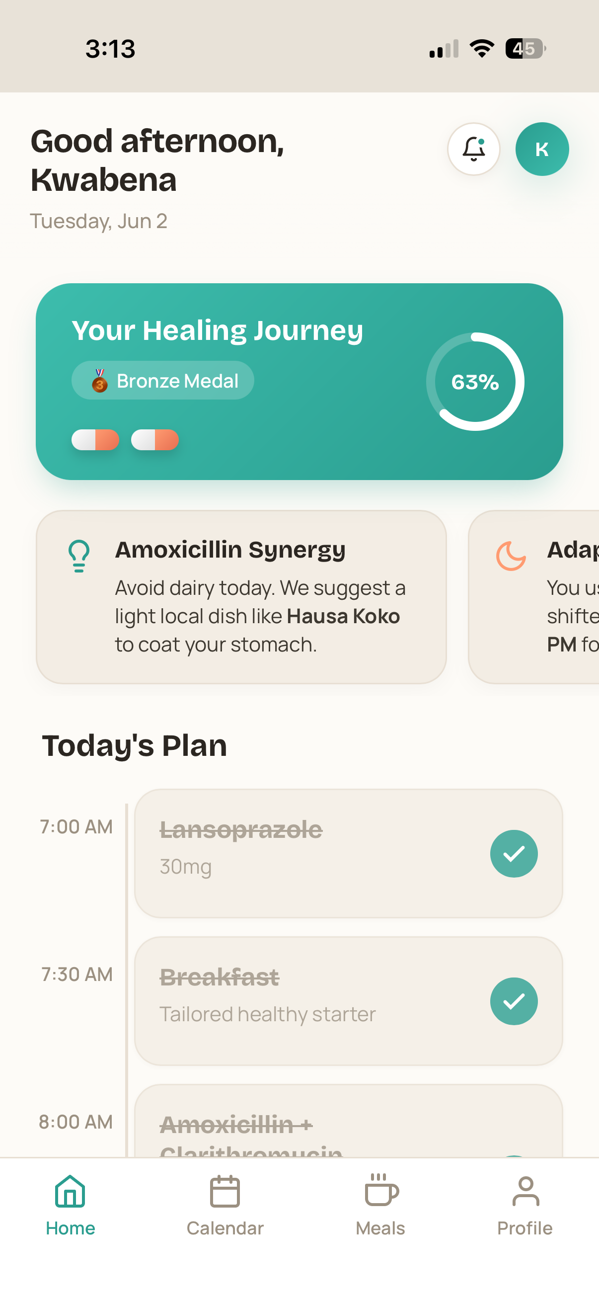 Mahealio App Screen 4